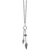 King Baby - 24'' Fine Curb Link Necklace w/5'' Double Wing Drops