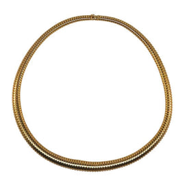 14kt Y/G Omega Snake Necklace