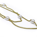Y/G Pearl Station Necklace