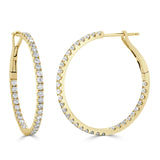 Gold & Diamond Hoop Earrings