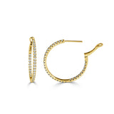 Gold & Diamond Hoop Earrings