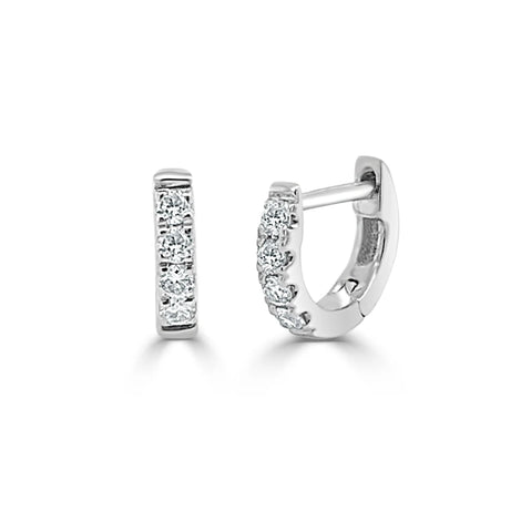 Diamond Tiny Huggie Earrings