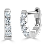 Diamond Tiny Huggie Earrings