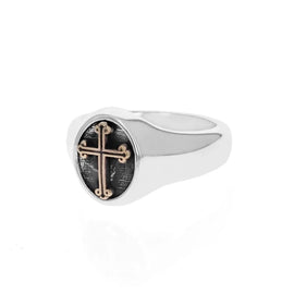 King Baby - Traditional Cross Ring with Gold Alloy