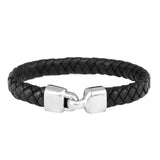 King Baby - Small Braided Leather Bracelet with a Hook Clasp