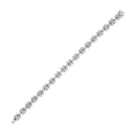 Pear-Shaped Diamond Flower Bracelet