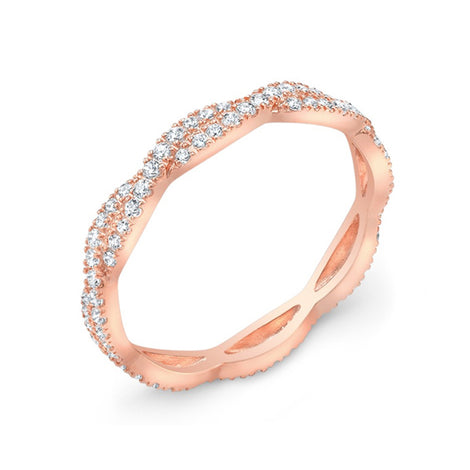 Twist Diamond Wedding Band