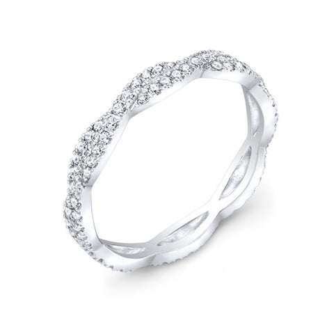 Twist Diamond Wedding Band