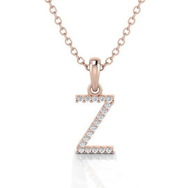 Rose Gold & Diamond “Z” Pendant