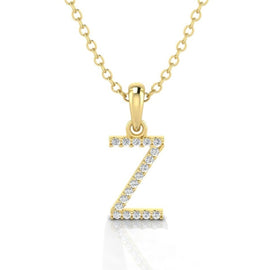 Yellow Gold & Diamond “Z” Pendant