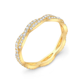 Twist Diamond Wedding Band