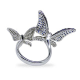 Diamond and Sapphire Butterfly Ring