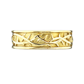 14KT Y/G Crown of Thorns Ring
