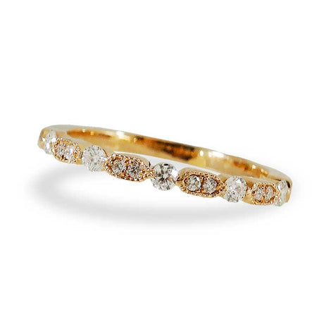 Rose Gold Diamond Sequence Ring