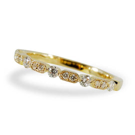 Yellow Gold Diamond Sequence Ring