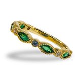 14KT Emerald and Diamond Ring