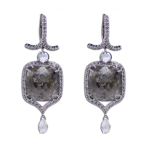 24kt Grey Diamonds Earrings