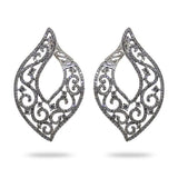 Ornate W/G Diamond Earrings