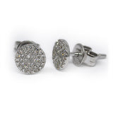White Gold Diamond Circle Studs