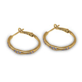 Yellow Gold Brushed Hoops