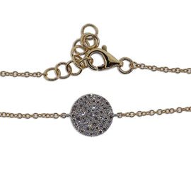 Diamond Circle Charm Bracelet