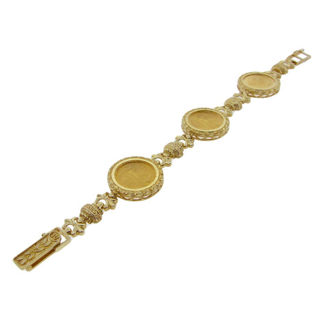 14KT Y/G Gold Liberty Coin Bracelet