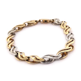 14KT Gold Bracelet Swirl Link