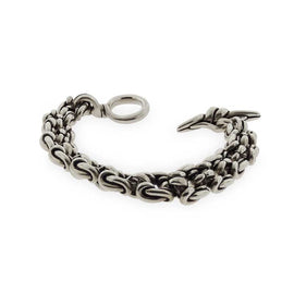 Silver Square Chain Link Bracelet