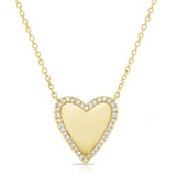 Sabrina All Around Diamond Heart Necklace