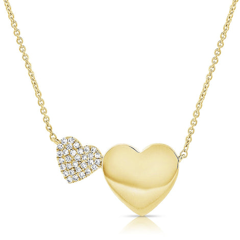 Sabrina Gold & Diamond Heart Necklace