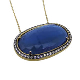 18KT Y/G Blue Topaz Necklace