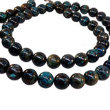 14 mm Chrysocolla bead necklace