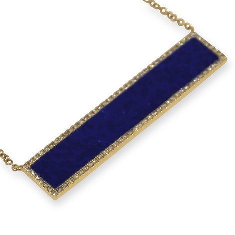 Lapis and Diamond Pendant