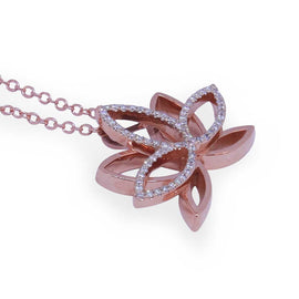 Rose Gold Lotus Necklace