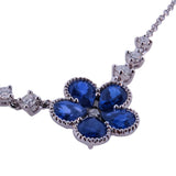 Sapphire Flower Necklace