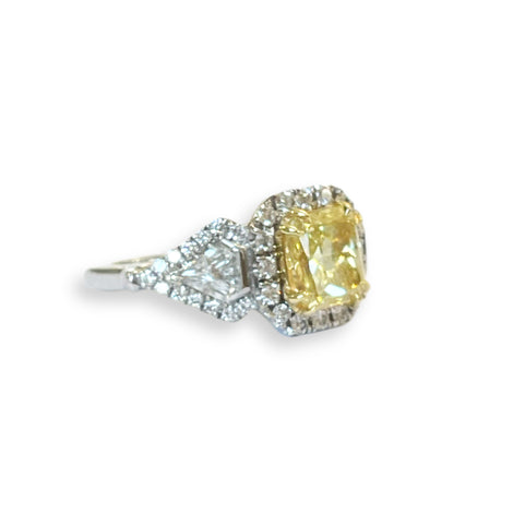 Tiffany & Co. Pre-Owned Tiffany & Co. Soleste Yellow Diamond Engagement  Ring in 18k Gold & Platinum 1.98 129373 - Jomashop