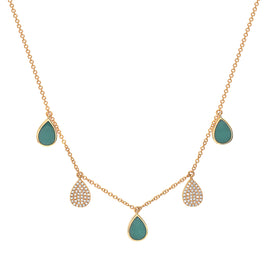 Bassali Gold and Turquoise Necklace