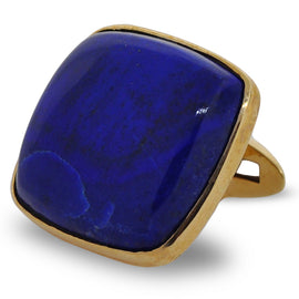 Lapis and Gold Cuff Links