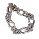 Dena Kemp White Gold Link Diamond Bracelet
