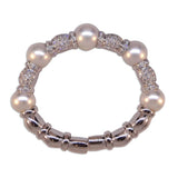 White Gold Pearls and Diamonds Bracelet