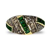 Emerald and Diamonds Gold Ring