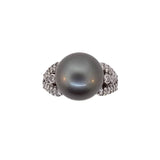 14kt White Gold Tahitian Pearl Ring