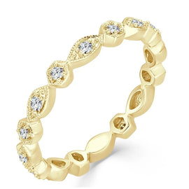 Gold & Diamond Stackable Ring