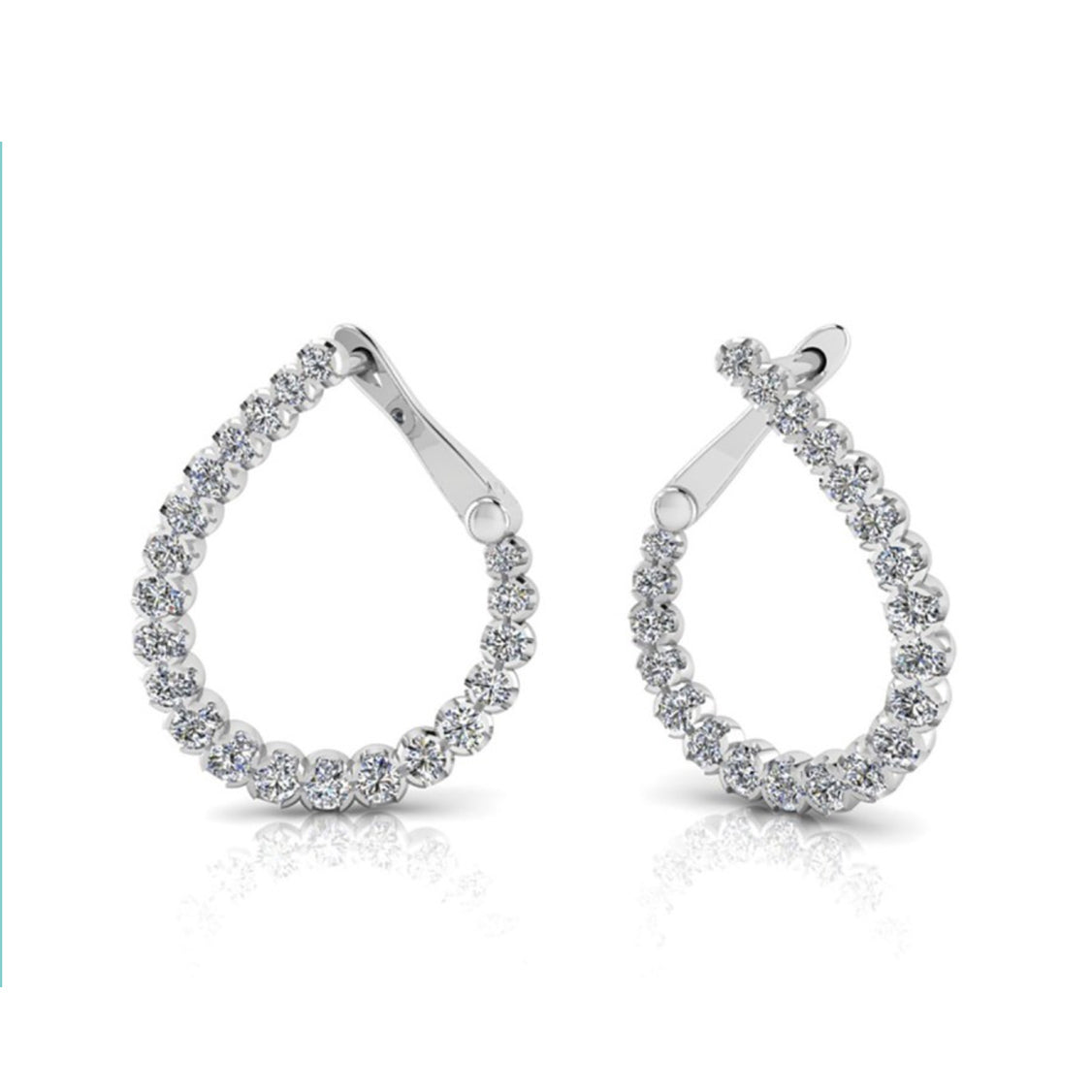 Round Diamond Twist Post Earrings