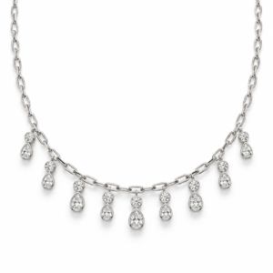 Diamond Drop Paperclip Necklace